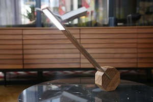 Octagon Desk Light - Walnut