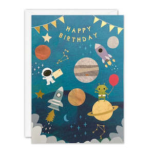 James Ellis: James Ellis - Space Happy Birthday - Birthday Card