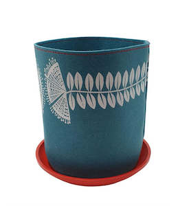 Jo Luping Design - Pohutukawa On Teal - Ecofelt Growbag