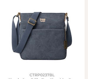 Troop: TRP0237 TROOP LONDON CLASSIC CANVAS ACROSS BODY BAG - Blue