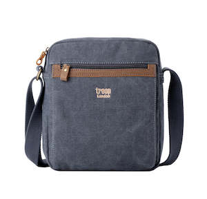 TROOP LONDON CLASSIC CANVAS ACROSS BODY BAG- Blue