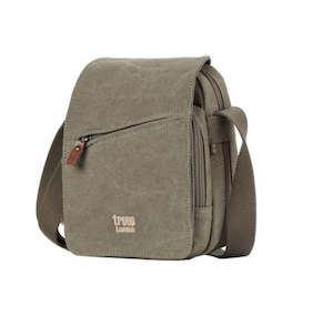 TROOP LONDON CLASSIC CANVAS ACROSS BODY BAG - Khaki