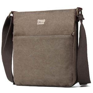 Troop: Classic Small Zip Top Shoulder Bag - Brown1