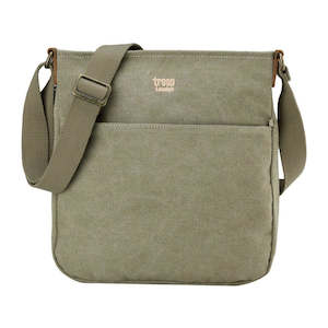 Troop: Classic Zip Top Shoulder Bag - Khaki