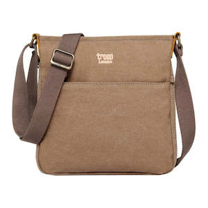 Classic Small Zip Top Shoulder Bag - Brown