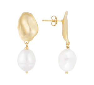 Fairley: GOLDEN SEASHELL PEARL DROPS