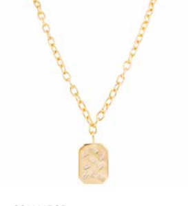 Fairley: Scatter Baguette Necklace (Gold)