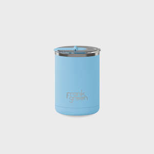 Frank Green: 12oz Ceramic Coffee Cup with Hinged Lid Sky Blue