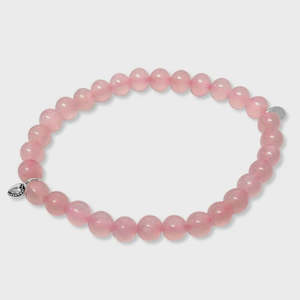 Fv: La Pierre Rose Quartz Pink Stretchy Bracelet W/S