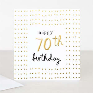 Caroline Gardner - Happy 70th Birthday - 70th Birthday Card
