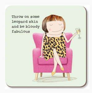 Coasters Place Mats: Rosie Made A Thing - Leopard - Coaster