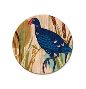 Wolfkamp & Stone - Screenprint Pūkeko - Coaster