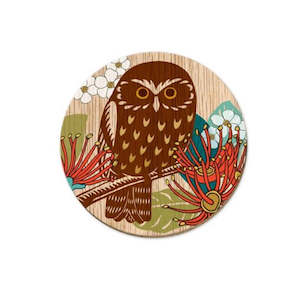 Coasters Place Mats: Wolfkamp & Stone - Screenprint Ruru - Coaster