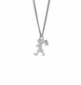 Mini Runaway Girl Necklace  Silver 50cm