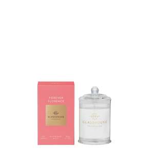 Wellbeing Fragrances Perfume: GLASSHOUSE FOREVER FLORENCE CANDLE - 60g