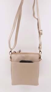 leather cross body bag small - wild oat