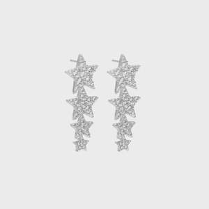 Etoile Drop Earrings (CZ/Silver)