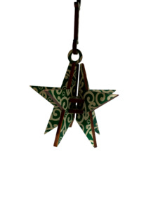 Home Decor: Star Decoration - Green Koru