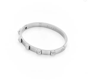Rock Glam Bangle - Silver