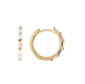 Fairley: Crystal Baguette Midi Huggies