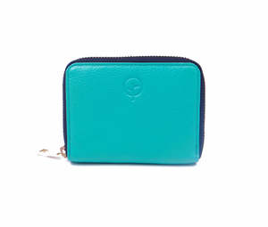Wallets: Zip Wallet for Card/Coin and Notes - Aqua