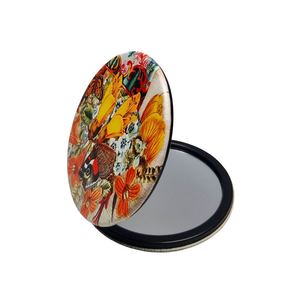 Bag Accessories: Red Admiral on Kowhai Cosmetic Mirror