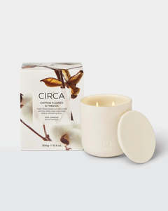 Home Fragrance: CIRCA 300g Candle - COTTON FLOWER & FREESIA