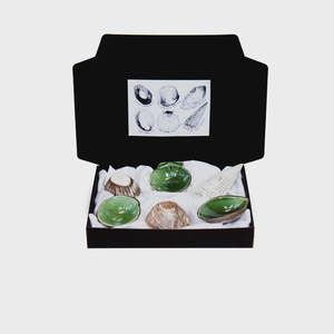 Plates And Platters: Dipping Shell set (6) Green