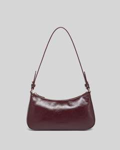 Jacqueline Shoulder Bag - Burgundy Patent