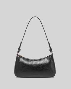 Bags 1: Jacqueline Shoulder Bag - Black Patent Black