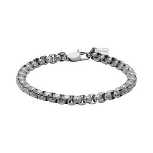 Jewellery Rings Bracelets Earrings Necklace: SLAVE: 6MM POLISHED STEEL BRACELET. 21CM, ONE SIZE