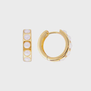 CRYSTAL PEARL MIDI HOOPS