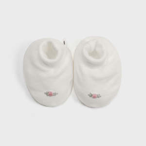 Baby: Merino Booties S - Cream Rose