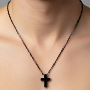 Rochet – Mystères IP Black Steel Pendant Necklace