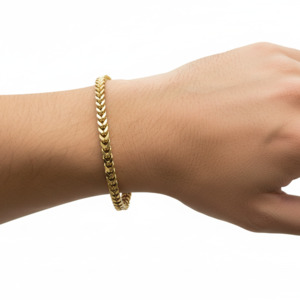 Mens Jewellery: Rochet – Major Polished IP Gold Steel Bracelet