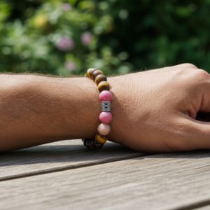 Rochet – Zen Tiger Eye & Rhodochrosite Bead Bracelet