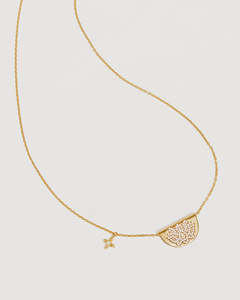 18k Gold Vermeil Live In Light Lotus Necklace
