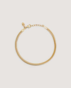 18k Gold Vermeil Herringbone Chain Bracelet