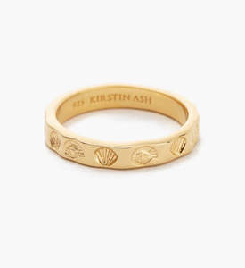 Jewellery Rings Bracelets Earrings Necklace: Seaside Ring (18k Gold Vermeil) - 8