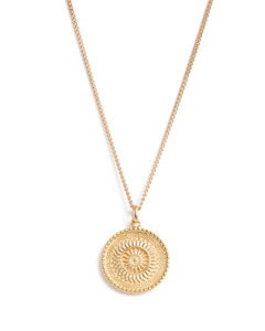 TRAVELLER COIN NECKLACE ( 18k Gold Vermeil)