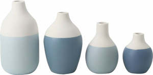 Home Entertainment: Räder - Blue Pastel Bottles set of 4 - Mini Vases
