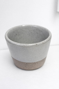 Classic Tumbler - ( 8cm x 7cm) Grey & Gloss Speckle glaze