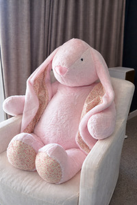 Giant Flopsy Bunny - Floral Sweet Pink