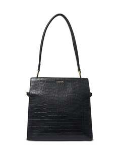 Beatrice Shoulder Bag Black Croc