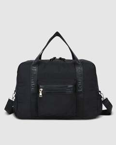 Casual Bags: Jenn Nylon Travel Bag - Black