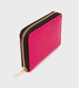 Zip Wallet for Card/Coin and Notes - Fushsia