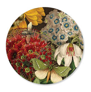 Bag Accessories: Wolfkamp & Stone - NZ Flowers - Cosmetic Mirror