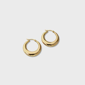 FV YELLOW GOLD 30MM HOLLOW HOOP EARRINGS