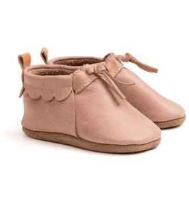 Clothing: Pretty Brave Footwear - Moc Dusky Pink - Small