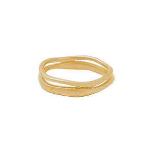 Rings 1: SHIFT STACKING RING (18K GOLD VERMEIL) - SIZE 7